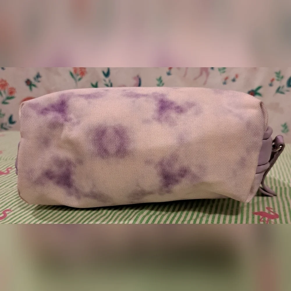 NWOT Kendall & Kylie Purple Cloud TyeDye Travel Cosmetic Makeup Beauty Pouch Bag